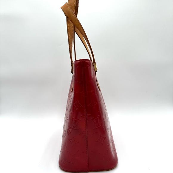 Authentic Louis Vuitton Red Houston Vernis Leather Tote Bag - Picture 5 of 16